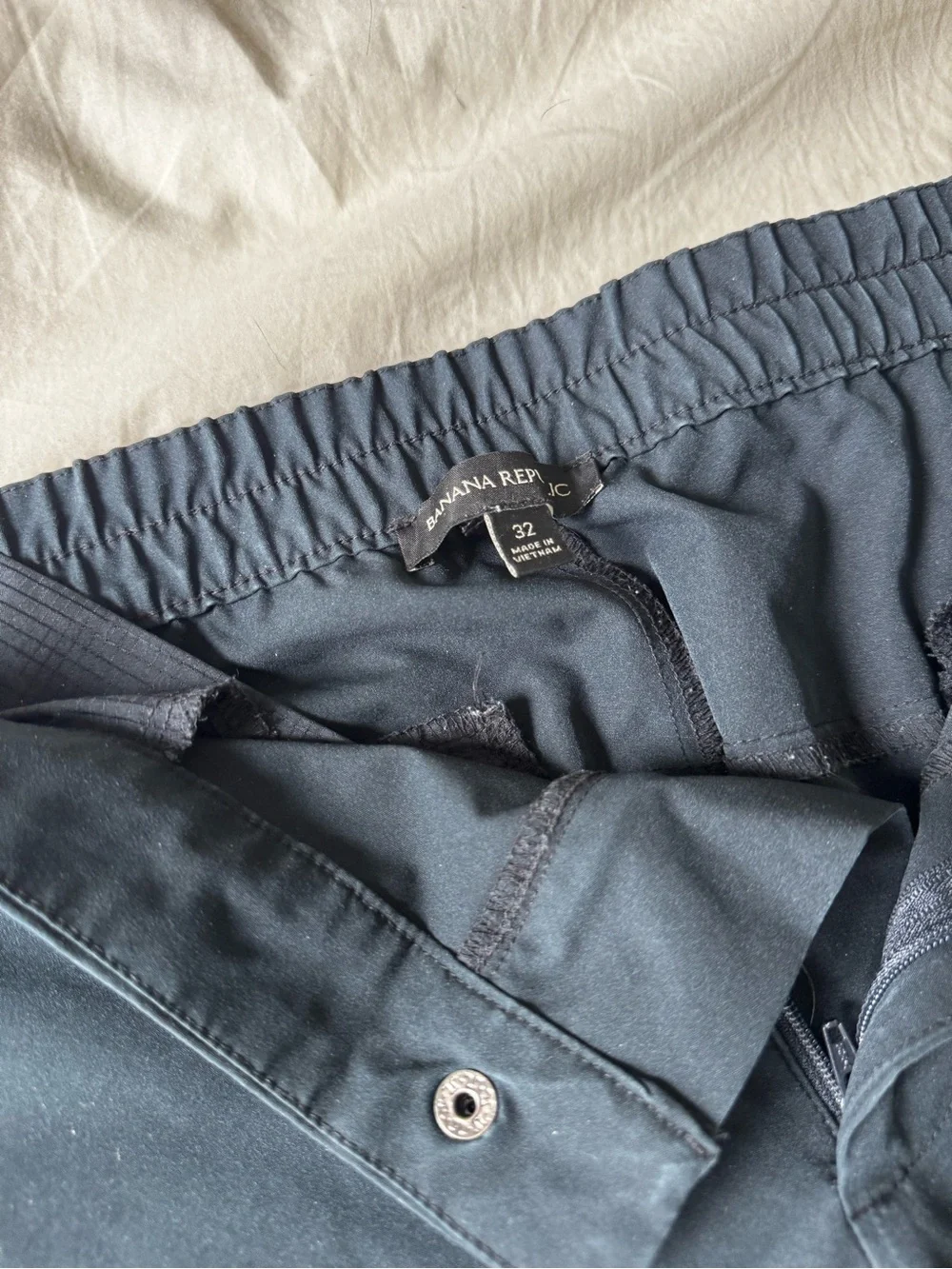 Banana Republic Men's Navy Relaxed Jogger Dress Pants